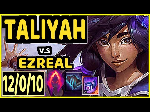 BENJI (TALIYAH) vs EZREAL - 12/0/10 KDA BOTTOM ADC GAMEPLAY - NA Ranked DIAMOND