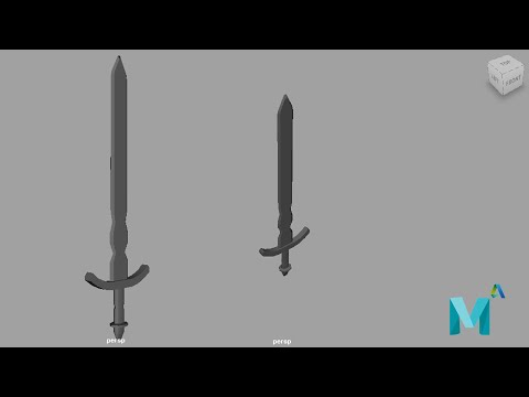 Autodesk Maya 2018 - Sword Modeling (Simple)