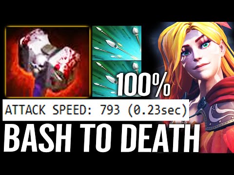 🔥 100% BASH TILL DEATH - 700AS Windranger SKULL BASHER WTF 20K Gold Comeback Dota 2 Pro Carry