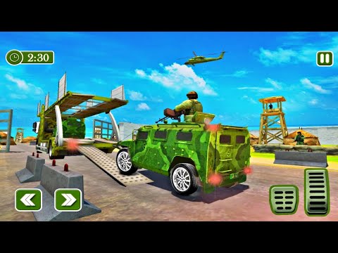 Transporting Army Vehicles in Trailer Truck - Army Car Transporter - Best Android Gameplay