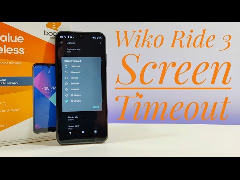 Wiko Ride 3 - How to change screen timeout