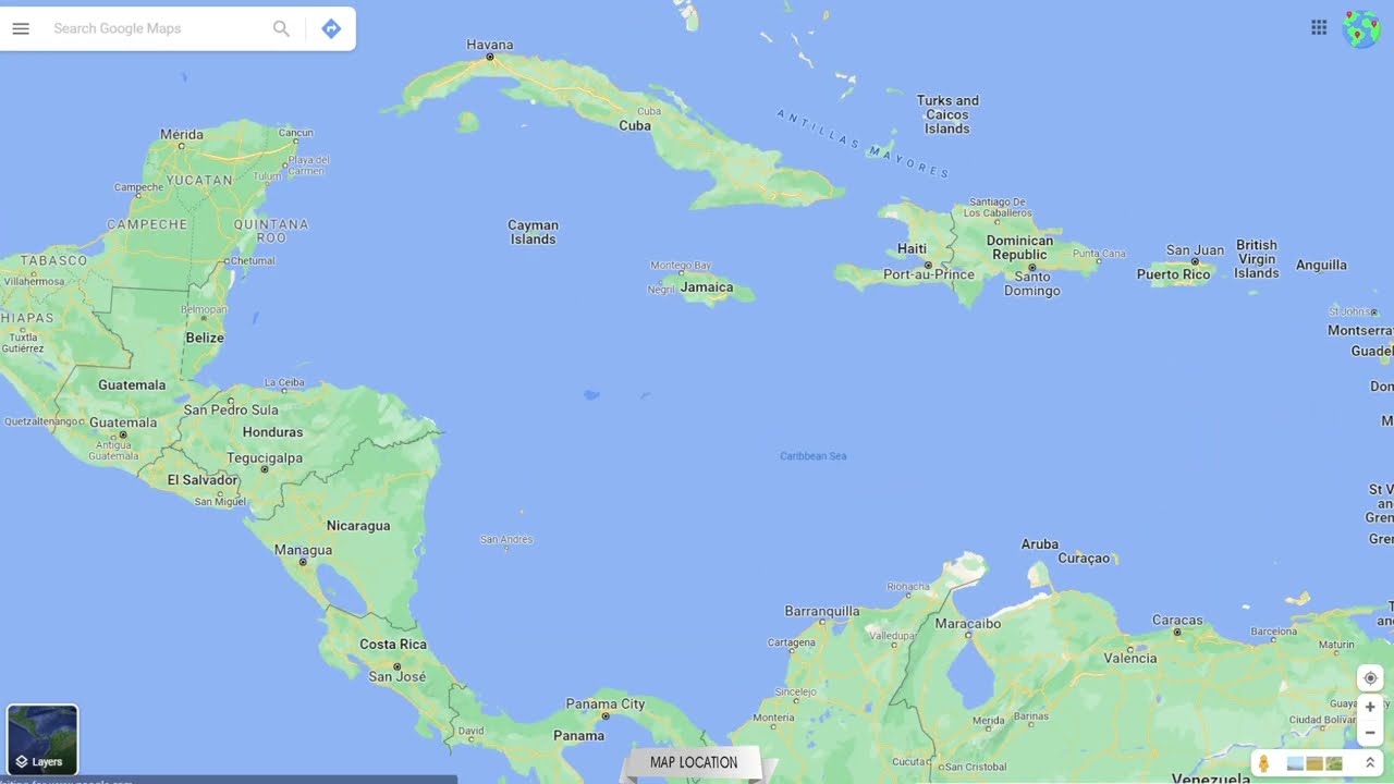 Where on the map - Jamaica