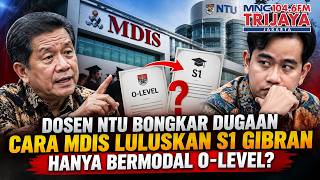 Dosen NTU Bongkar Dugaan Cara MDIS Luluskan S1 Gibran, Hanya Bermodal O Level | 