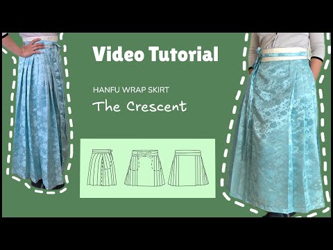 How to Sew the Crescent Skirt | Hanfu/Mamianqun Pleated Wrap Skirt with Pockets & French Seams