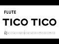 Tico Tico 175bpm Flute Sheet Music Backing Track Play Along Partitura