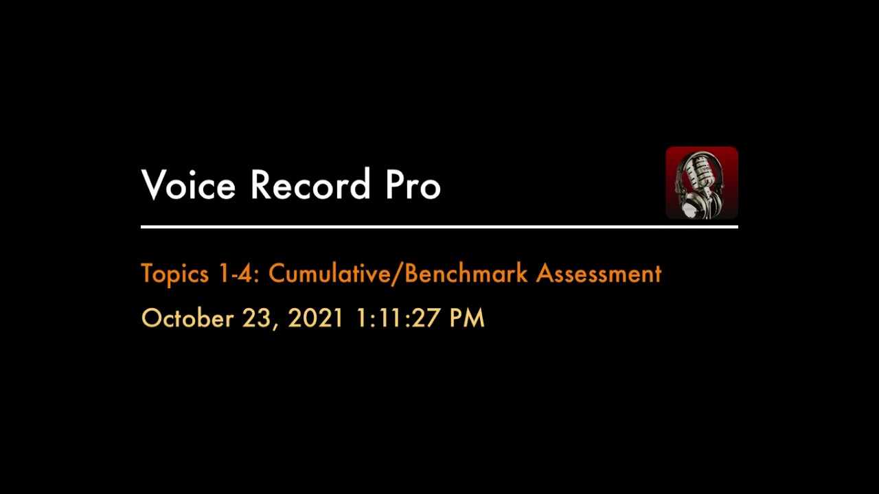 Topics 1-4: Cumulative/Benchmark Assessment