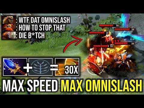 WTF 30X OMNISLASH..!! Max Speed Max Omnislash Juggernaut Scepter 7.21d | Dota 2