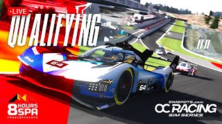 LIVE QUALIFYING | 8 Hours of Spa | OC Sim Series