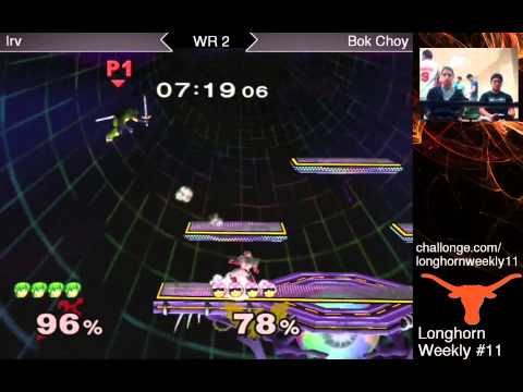 Longhorn Weekly 11 - Irv (Marth) vs Bok Choy (C.Falcon)