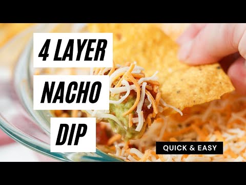 Easy 4 Layer Dip | With Sour Cream, Salsa, and Guacamole