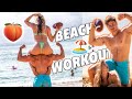 COUPLES BEACH WORKOUT W/ NAT | TESTING MY SPEED!?