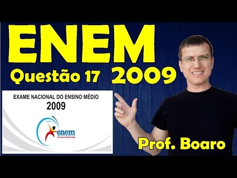 ENEM 2009 - Physics - Mechanics - Question 17 solved (Blue Booklet) - Prof. Marcelo Boaro