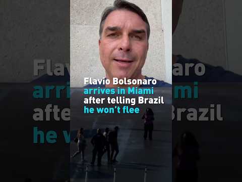 Flavio Bolsonaro arrives in Miami after telling Brazil he won't flee
