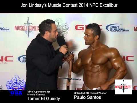 2014 NPC Muscle Contest Excalibur Overall Men's Bodybuilding Winner Paulo Santos