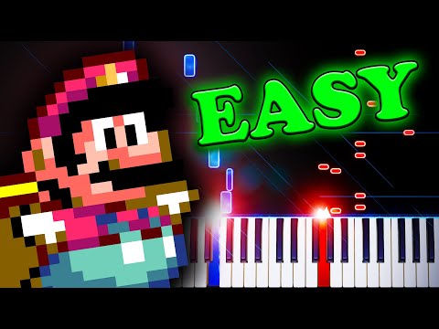 Athletic Theme (from Super Mario World) - EASY Piano Tutorial