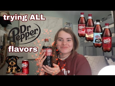 trying ALL Dr Pepper flavors 🍓🥥🥤