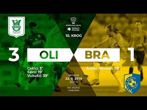 10.krog: Olimpija - Bravo 3:1 ; Prva liga Telekom Slovenije 2019/2020