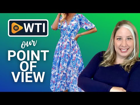 UEAL Womens Flowy Smocked Elastic Waist Short Sleeve V Neck Floral Midi Dress Casual Spring Summer Sun Dress for Women 2024 Large Blue - WTI product video review