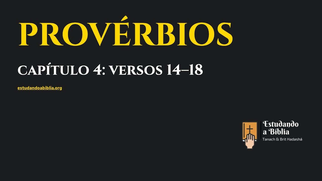 Provérbios 4. 14-18 - Cuidado aonde você costuma andar. Não entre em problemas.
