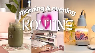 morning & evening routine of a law student working from home ⚖️ law school diaries