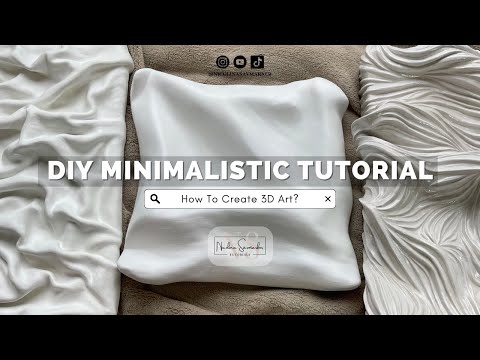 HOW TO Minimalistic 3D Art | Spackling & Plaster Mix | DIY Tutorial | Nicolina Savmarker #plasterart