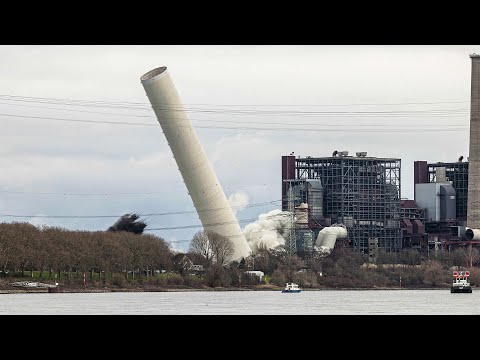 Explosive Demolition of 600 Foot Chimney