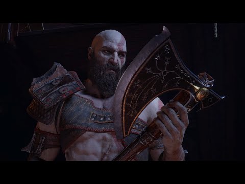 How Kratos Puts Down His Blades Vs His Axe