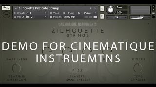 Video thumbnail for Demo track for Cinematique Instruments- Zilhouette Strings by Adi Goldstein