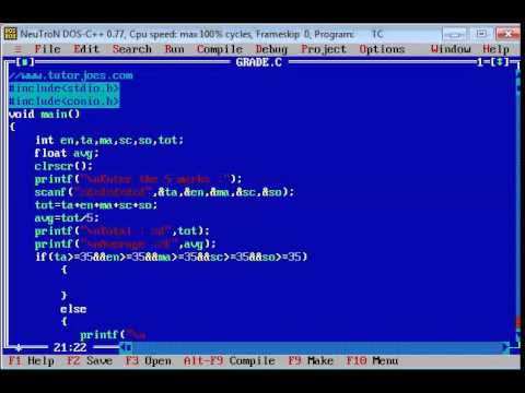 Grade Using C Program Tamil