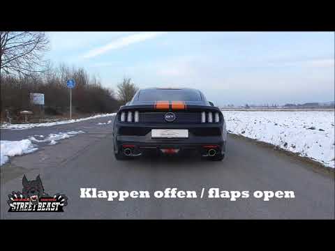STREETBEAST exhaust by Friedrich Motorsport Ford Mustang VI GT V8 76mm Klappenanlage Klappenauspuff