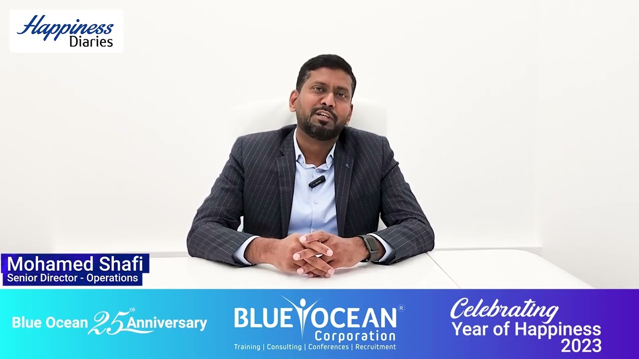 Blue Ocean Corporation Happiness Diaries 2023 - Mohamed Shafi