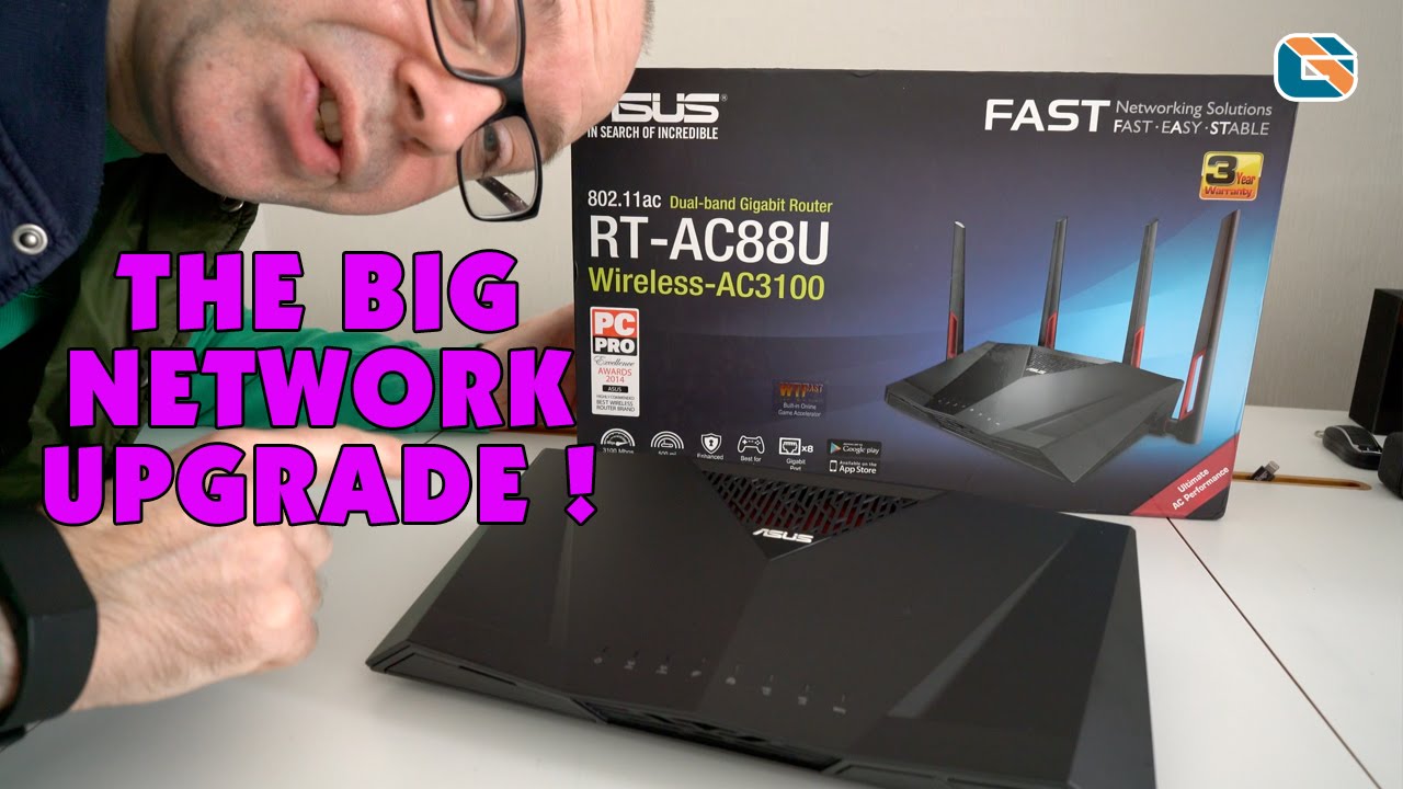 Wi-Fi роутер Asus RT-AC88U, черный/красный