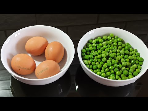 Ricetta ECONOMICA favolosa con uova e piselli , solo 15 min e la cena รจ pronta