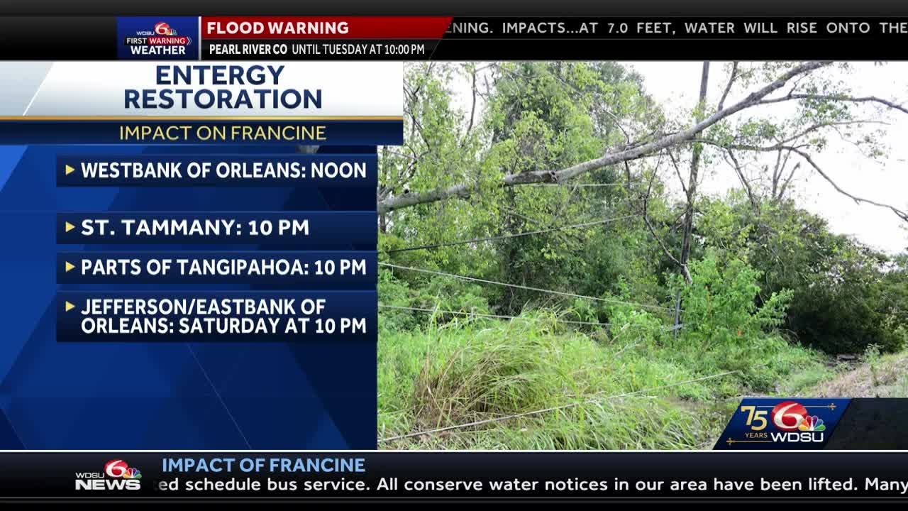 Entergy, Cleco provide updates on power restoration