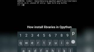 Download the video "How install libraries in qpython"