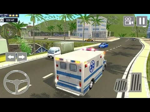 Policeman Emergency Ambulance Rescue Van Driving Simulator _ Gameplay #148