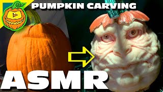 ASMR: BEST SCARY Pumpkin Carving: Timelapse