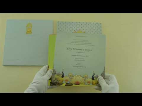 Fmc-2247 traditional hindu wedding card, 3 leaflet