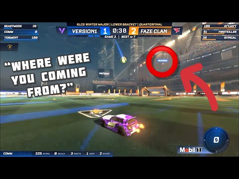 Beastmode hits 200IQ pass from the ceiling 😳 | FaZe vs V1 | RLCS Winter Major