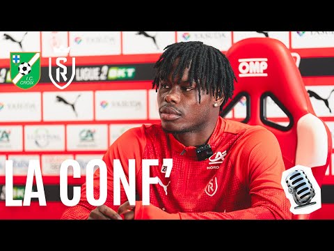 The press conference before the match against IC Croix (French Cup)