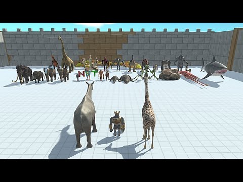 Ghor Hammer With Paraceratherium & giraffe VS Boss & Miniboss - Animal Revolt Battle Simulator