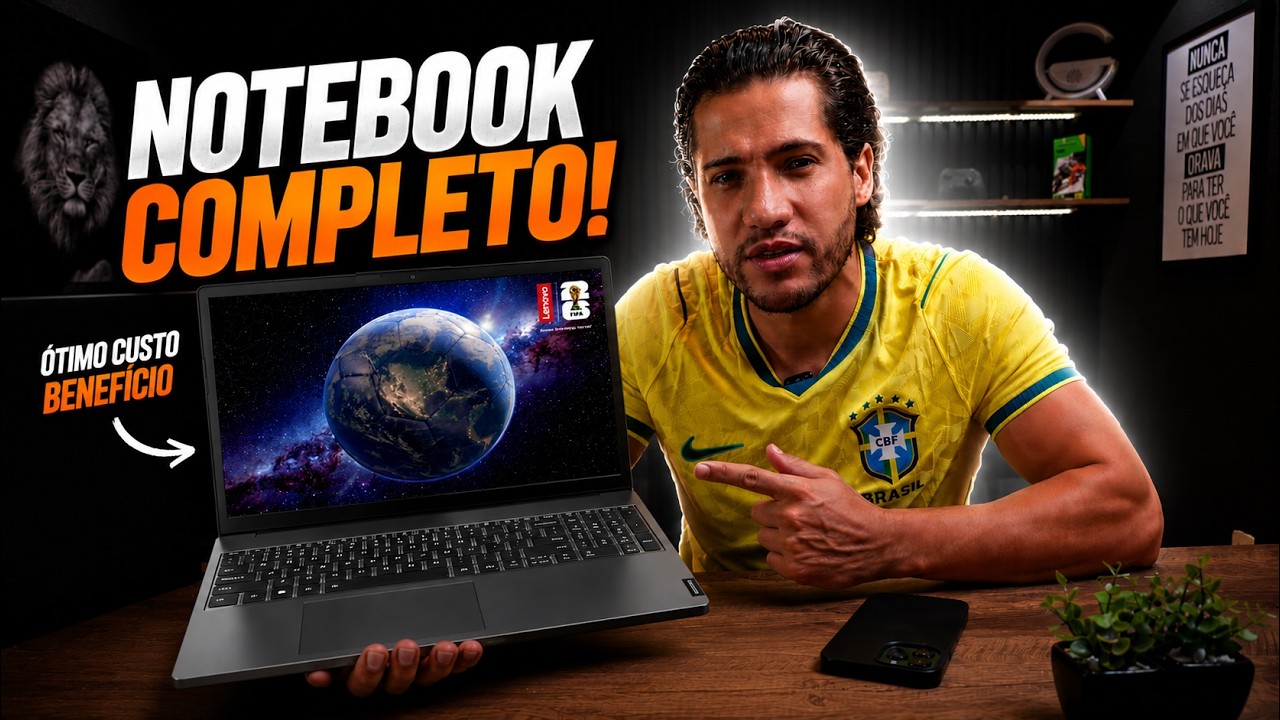 Miniatura da avaliação em vídeo de Notebook Lenovo IdeaPad Slim 3 15ARP10 AMD Ryzen 7 7735HS 16GB 512GB SSD 15.3"