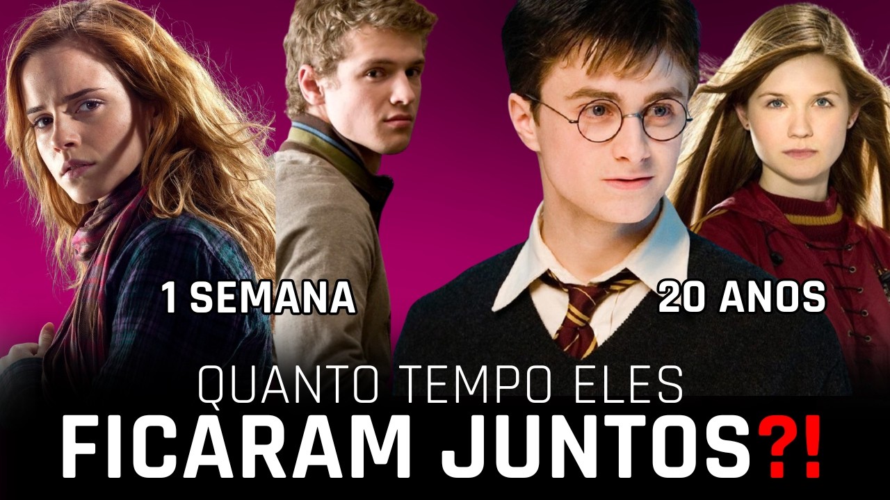 LISTA DE QUANTO TEMPO CADA CASAL FICOU JUNTO EM HARRY POTTER! RANQUEADO!!