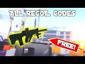 All Working Promocodes in Roblox Recoil