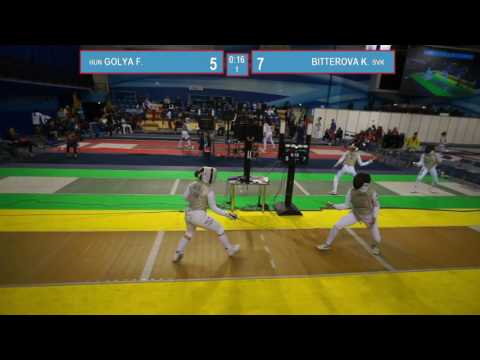 T32. BITTEROVA Kitti (SVK) - GOLYA Fruzsina (HUN). Foil women.