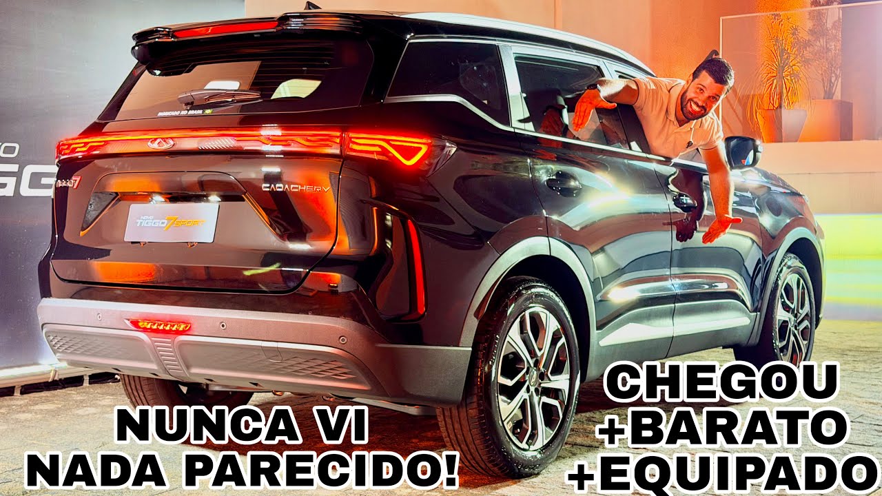 LANÇAMENTO CAOACHERY TIGGO 7 SPORT 2027 EM DETALHES | MAIS BARATO QUE JEEP AVENGER E VW TERA!!