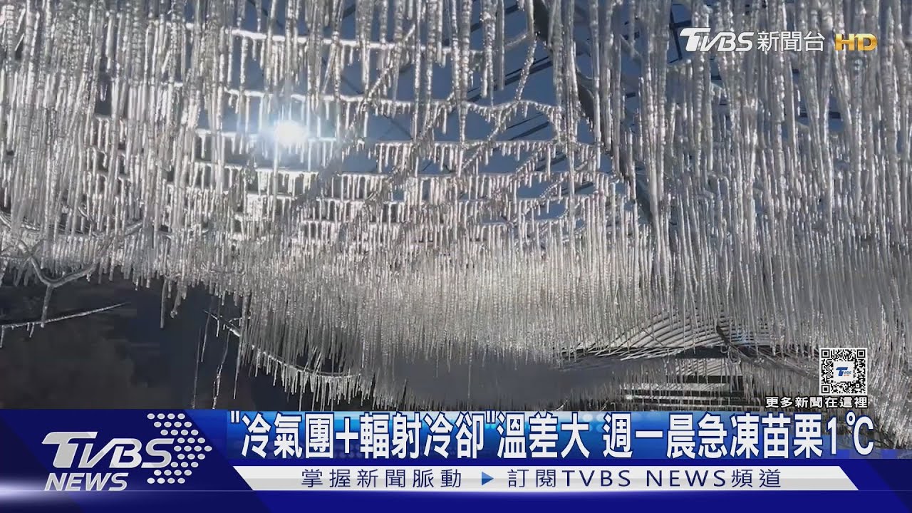 「冷氣團+輻射冷卻」溫差大 週一晨急凍苗栗1℃