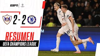 GARNACHO SALVÓ A LOS BLUES DE LA DERROTA EN LA CHAMPIONS | Qarabag 2-2 Chelsea | RESUMEN