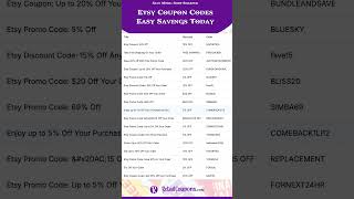 Etsy Coupon Codes: Easy Savings Today - Retail Coupons #retailcoupons #etsy