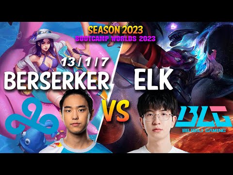 C9 Berserker vs BLG Elk - Berserker CAITLYN vs Elk VARUS ADC - Patch 13.18 KR Ranked